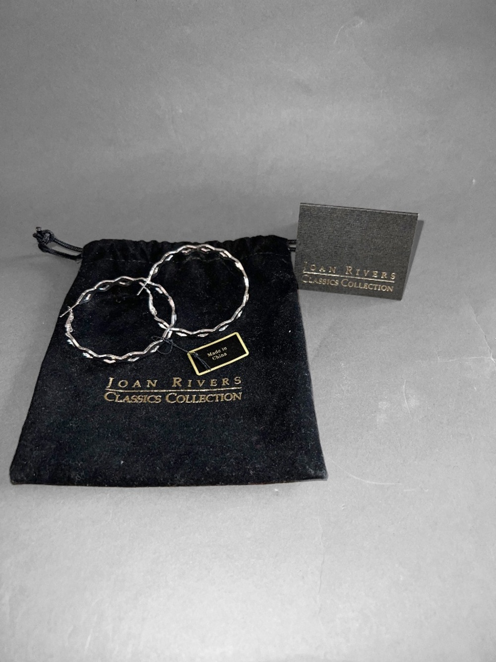 Joan Rivers Collection Silver Hoops - Picture 6 of 8